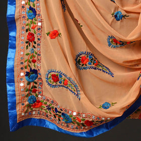  3pc Phulkari Embroidery Chapa Work Georgette Suit Material Set 01 