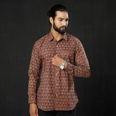 iTokri Casuals - Ajrakh Printed Cotton Men Full Sleeve Shirt 