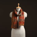 Brown - reversible silk bengal hand kantha stitch stole 115