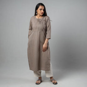 Buy Running Stitch Cotton Long Kurta Online at iTokri.com
