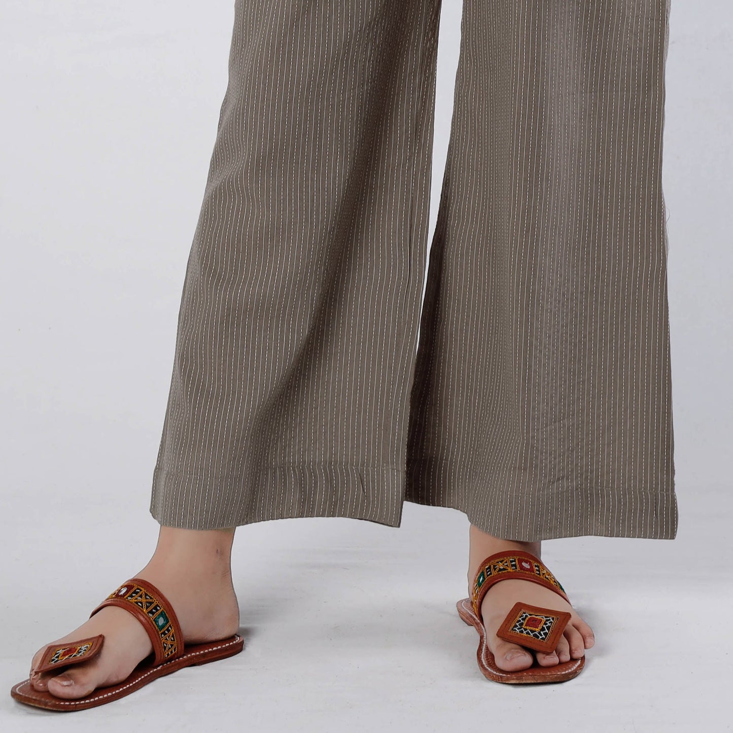  Running Stitch Cotton Palazzo by iTokri Casuals 