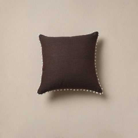Running stitch plain cushion cover 58 - handcrafted
