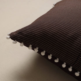 Running stitch plain cushion cover 58 - handcrafted