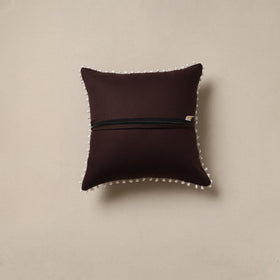 Running stitch plain cushion cover 58 - handcrafted