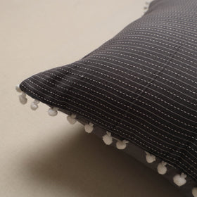 Running stitch plain cushion cover 63 - handcrafted