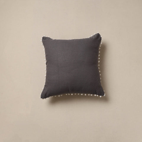 Running stitch plain cushion cover 63 - handcrafted