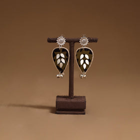 Saisha mirror & ghungroo work gs fabart handmade earrings