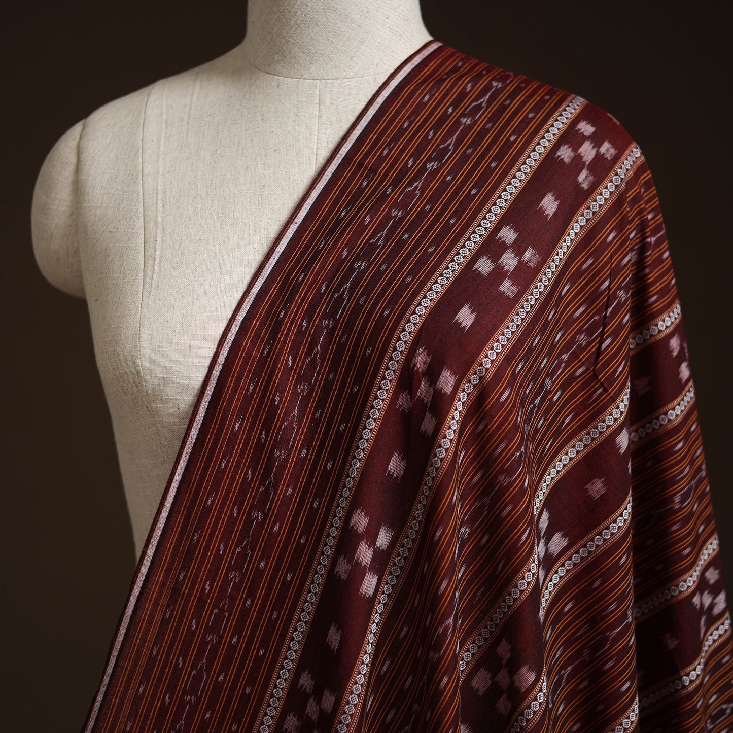 Sambalpuri ikat cotton fabric 01 - handcrafted