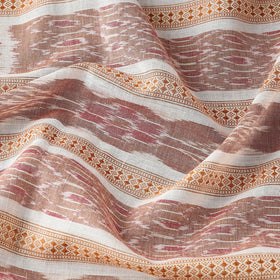 Brown - Sambalpuri Ikat Weave Handloom Cotton Fabric.