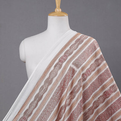 Brown - Sambalpuri Ikat Weave Handloom Cotton Fabric.