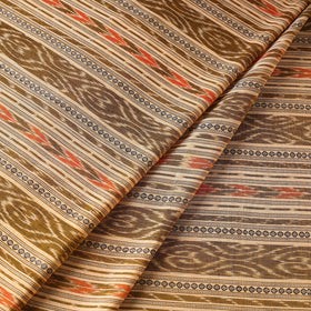 Brown - sambalpuri ikat weaving cotton fabric - handcrafted