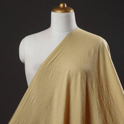 Brown - sand prewashed running stitch cotton fabric 17