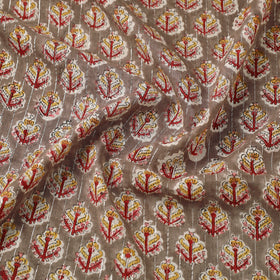 Brown Sanganeri Block Print Cotton Fabric