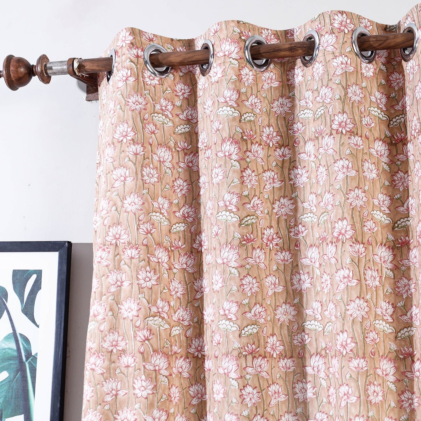 Sanganeri printed cotton door curtain (7 x 3 feet) (single