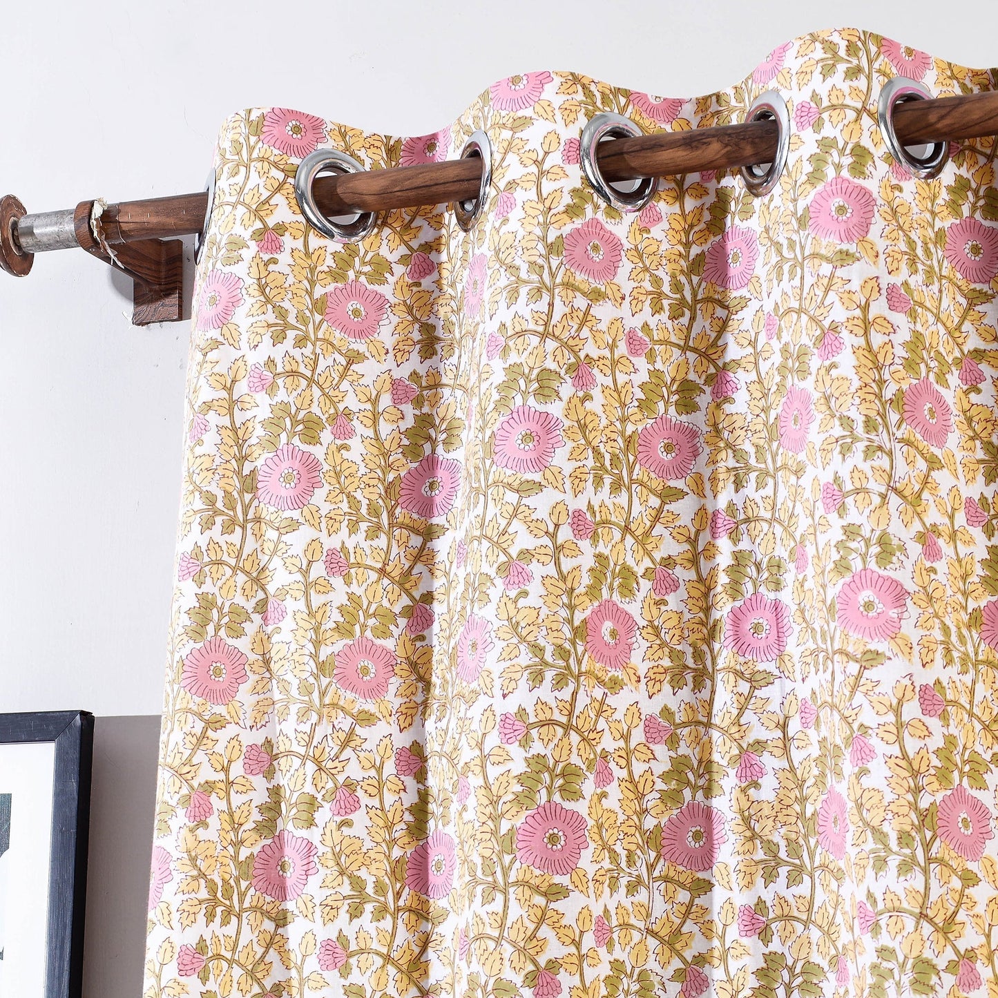 Sanganeri printed cotton door curtain (7 x 3 feet) (single