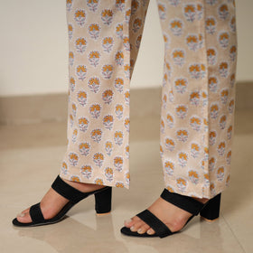 Brown - sanganeri block printed cotton co-ord set 20