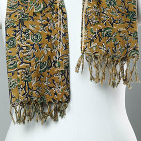 Buy Sanganeri Block Printed Cotton Stole with Tassels 83 Online at iTokri.com