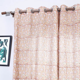Buy Sanganeri Block Printed Cotton Window Curtain (5 x 3 Feet) (Single Piece) Online at iTopkri