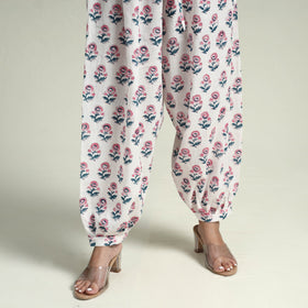  Sanganeri Block Printed Maheshwari Silk Kurta with Palazzo & Dupatta Set 