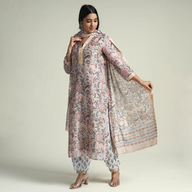Sanganeri Kurta with Palazzo & Dupatta Set
