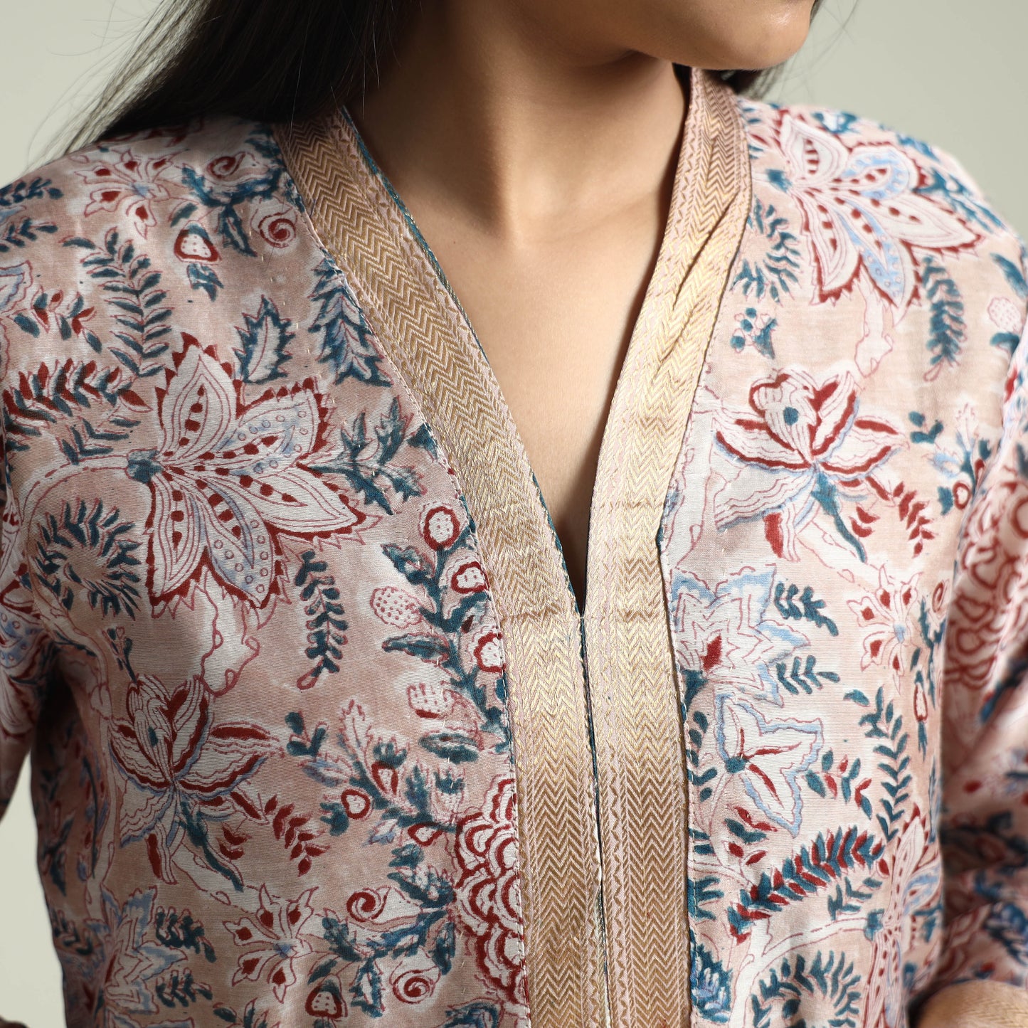 Sanganeri Kurta with Palazzo & Dupatta Set
