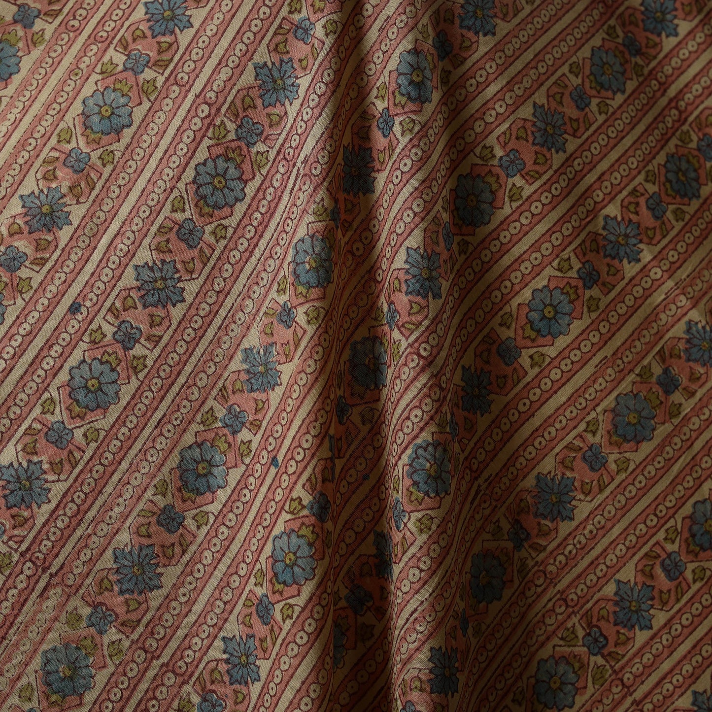 Brown - sanganeri cotton fabric 03 - handcrafted