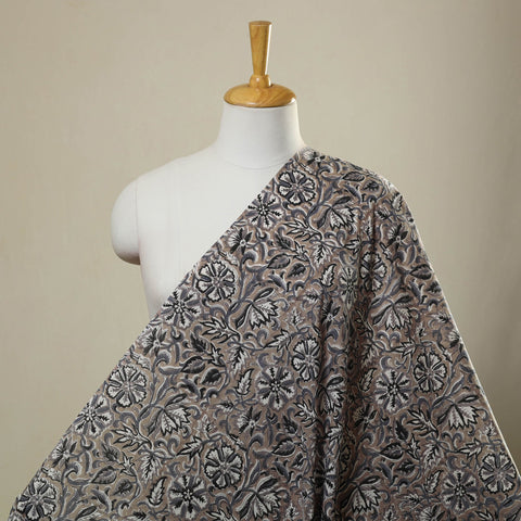  Brown Sanganeri Block Print Cotton Fabric