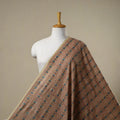 Brown - sanganeri cotton fabric 03 - handcrafted