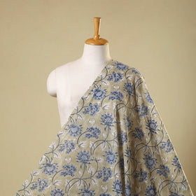 Brown - sanganeri cotton fabric 09 - handcrafted