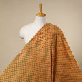 Brown Sanganeri Block Print Cotton Fabric