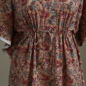 Brown - sanganeri cotton kaftan (medium) 43 - handcrafted