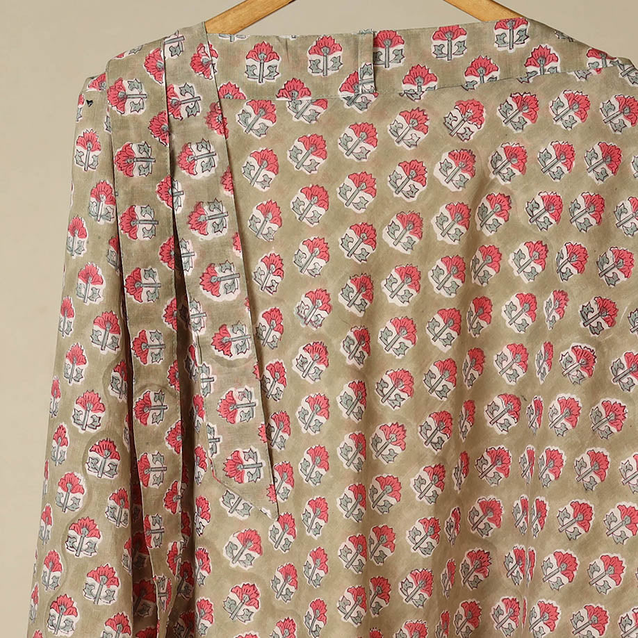 Brown - sanganeri cotton wrap around skirt 14 - handcrafted