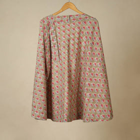 Brown - sanganeri cotton wrap around skirt 14 - handcrafted
