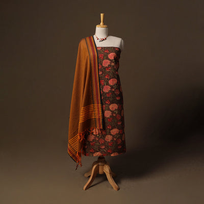 Sanganeri hand block print cotton 2pc unstitched dress