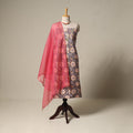 Sanganeri hand block print cotton 2pc unstitched dress