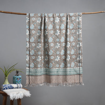Sanganeri handloom towel 20 - handcrafted