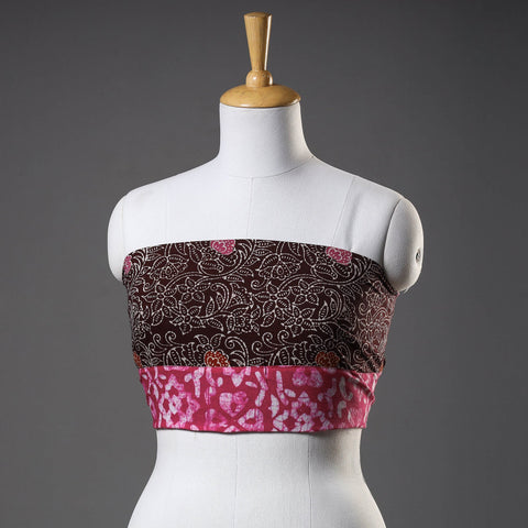 block printed blouse piece 