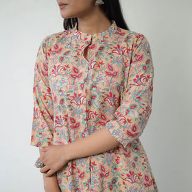 Buy Sanganeri Block Printed Cotton Long Kurta for Women