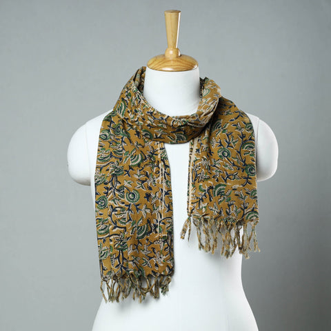 Buy Sanganeri Block Printed Cotton Stole with Tassels 83 Online at iTokri.com