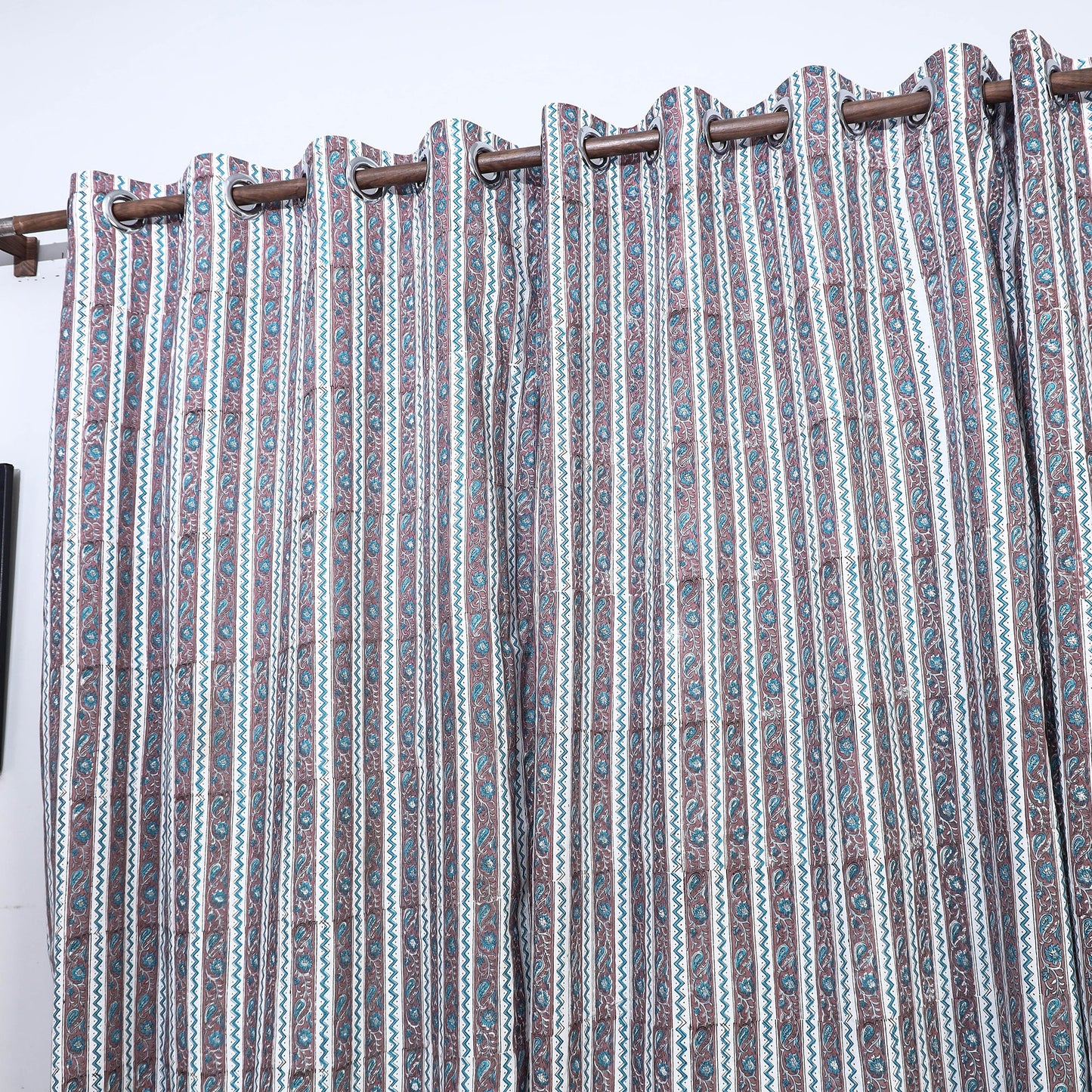  Sanganeri Block Printed Cotton Window Curtain (5 x 3 Feet) (Single Piece) Online at iTopkri