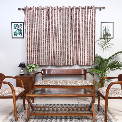 Buy Sanganeri Block Printed Cotton Window Curtain (5 x 3 Feet) (Single Piece) Online at iTopkri