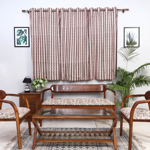 Buy Sanganeri Block Printed Cotton Window Curtain (5 x 3 Feet) (Single Piece) Online at iTopkri