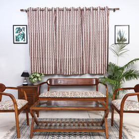 Buy Sanganeri Block Printed Cotton Window Curtain (5 x 3 Feet) (Single Piece) Online at iTopkri