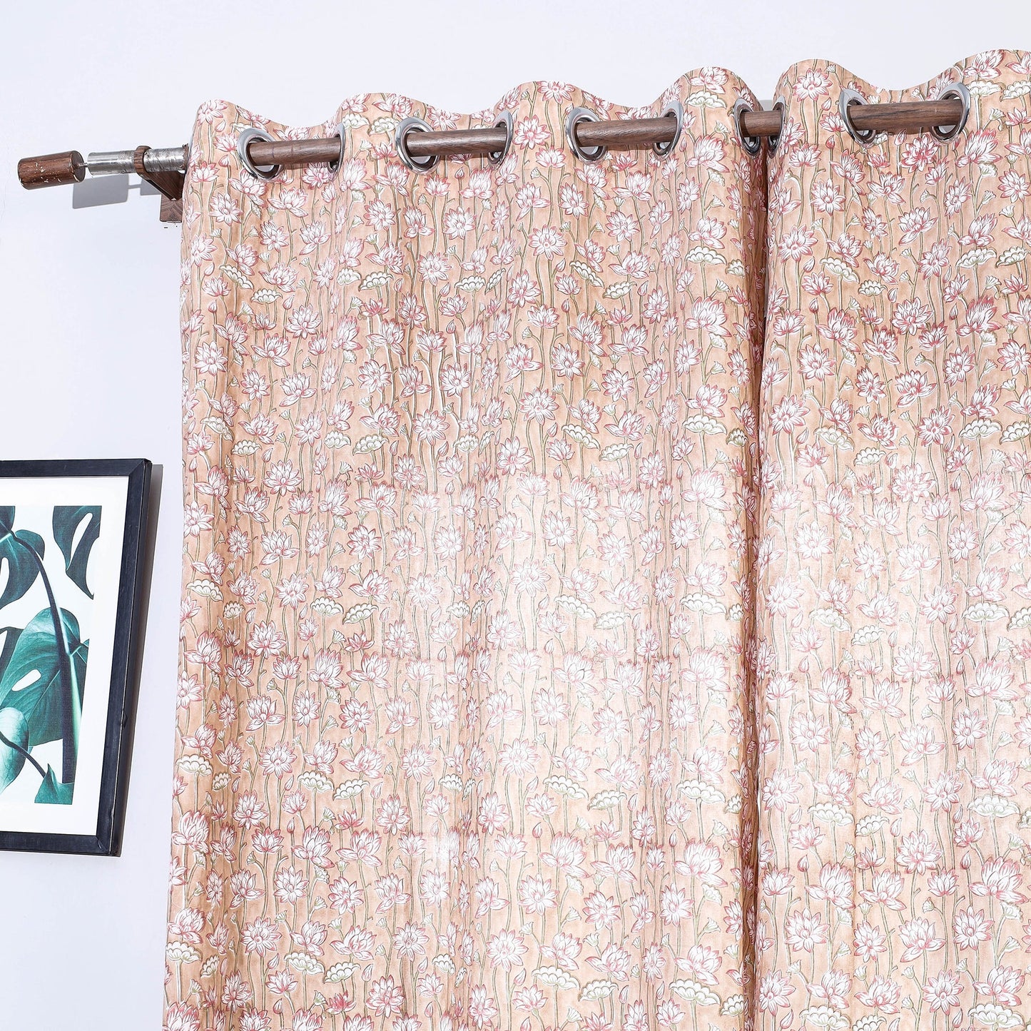 Buy Sanganeri Block Printed Cotton Window Curtain (5 x 3 Feet) (Single Piece) Online at iTopkri