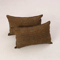 Brown - set of 2 akola cotton pillow covers 09 - handcrafted
