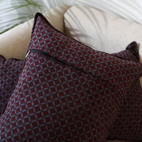 Brown - Set of 2 Bagh Block Print Cotton Pillow Covers 01