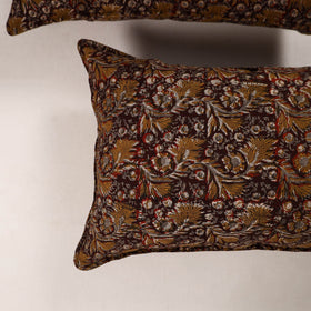 Brown - set of 2 bagru cotton pillow covers 40 - handcrafted