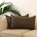 Buy Set of 2 Brown Jacquard Cotton Pillow Covers