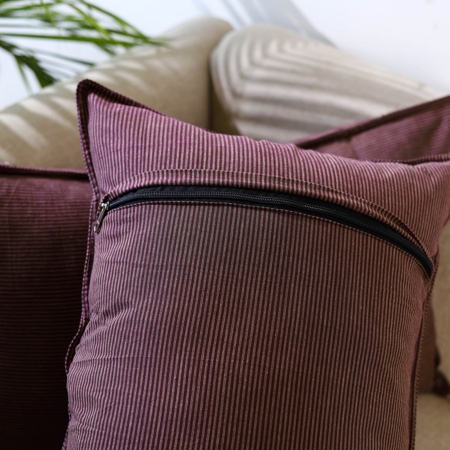 Buy Set of 2 Jhiri Handloom Cotton Pillow Covers