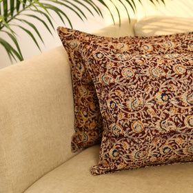Brown - set of 2 kalamkari cotton pillow covers 07